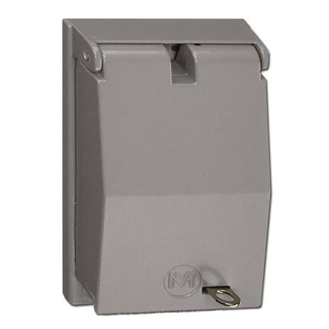 electrical box cover outlet|locking cover for outside outlet.